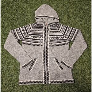 The Alpaca Connection Full-Zip Sweater Hoodie Handmade Peru Alpaca Blend Small
